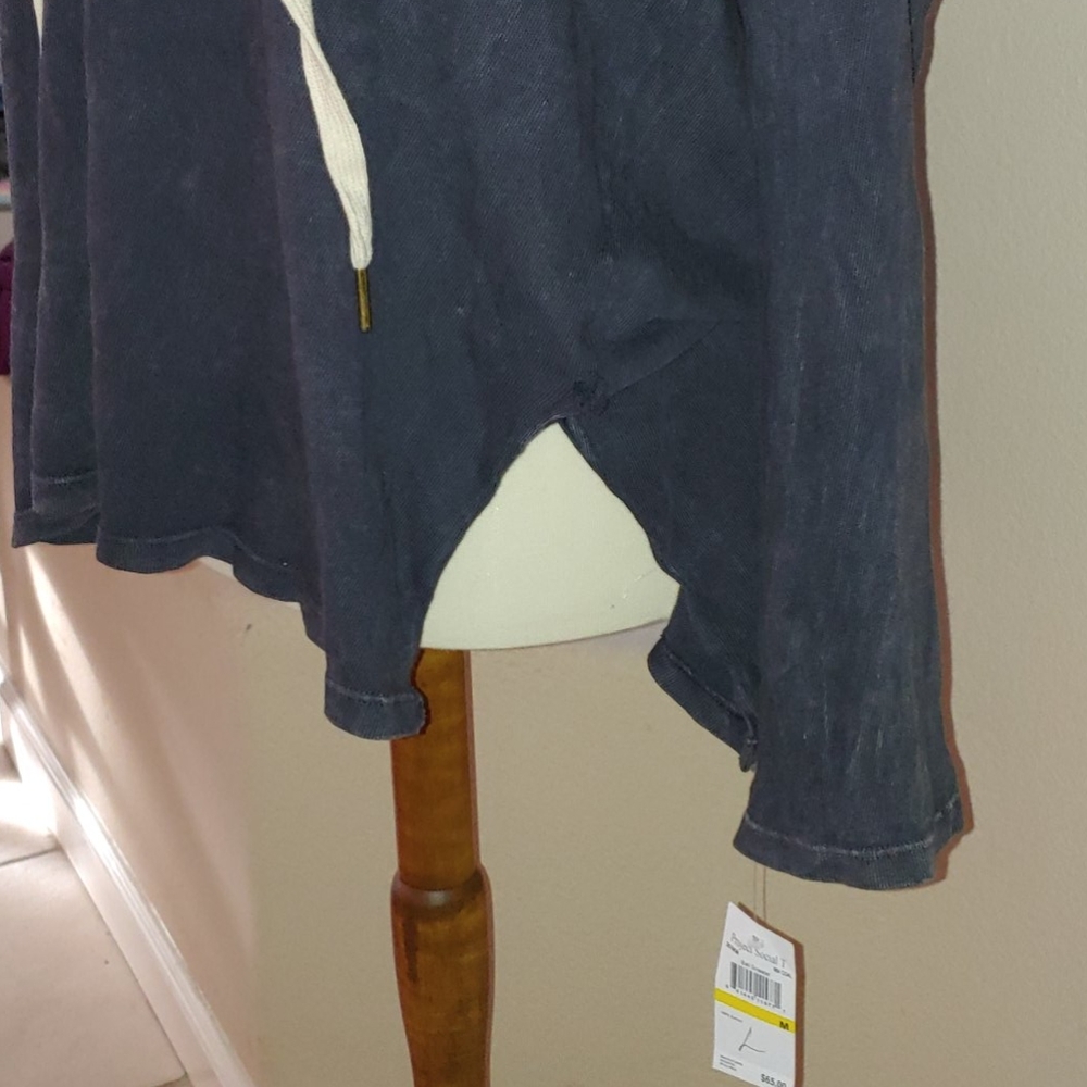 NWT Project Social T Charcoal Bali Lace Up Sweater - Picture 5 of 12